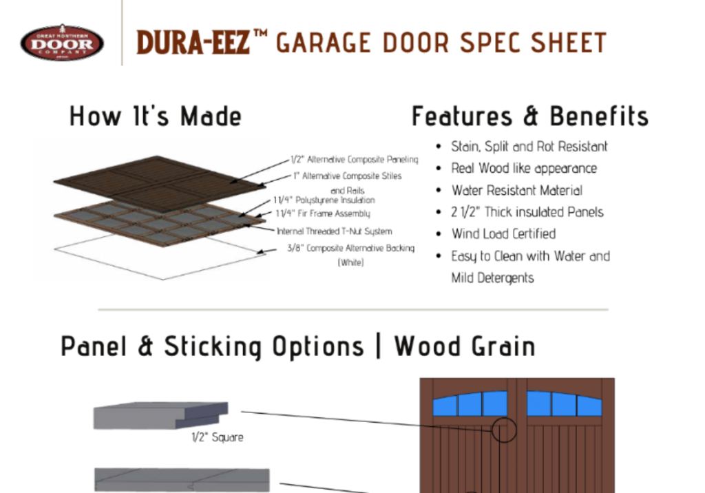 Garage Door Specs